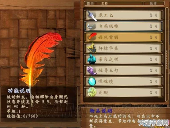 凤凰残羽闪耀天命奇御，深度解析凤凰残羽装备图鉴与属性奥秘