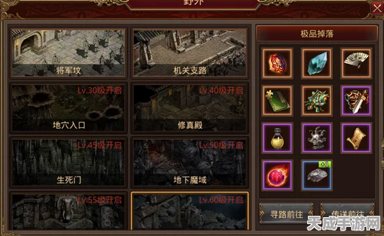 传奇世界手游，揭秘极品武器掉落圣地，玩家必备攻略大公开