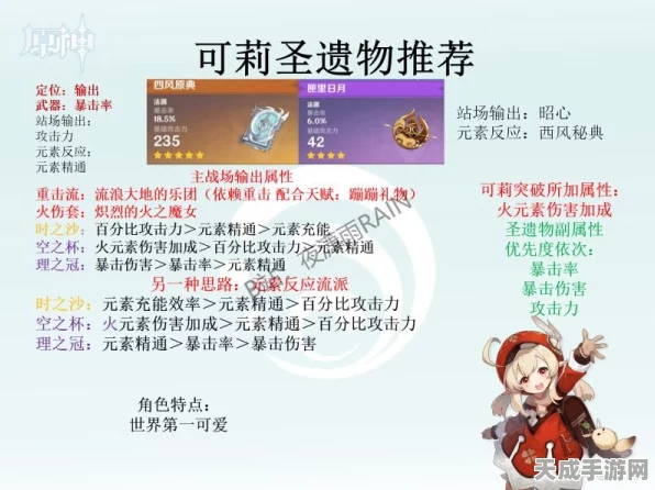 原神可莉圣遗物搭配终极攻略，解锁最强火力萌娃的秘诀