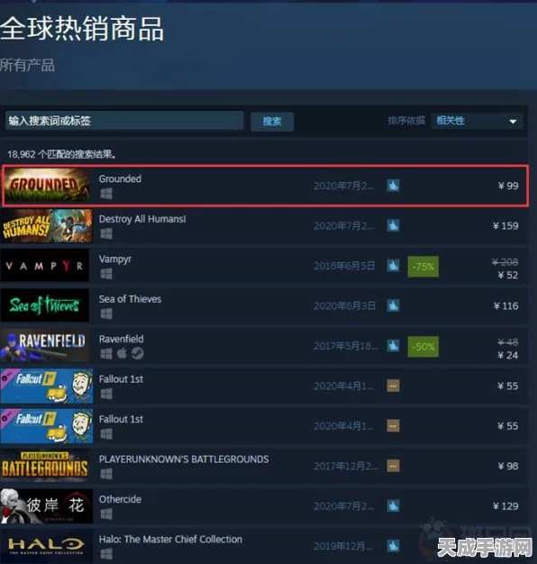 Steam周销量新霸主诞生，Grounded登顶背后揭秘
