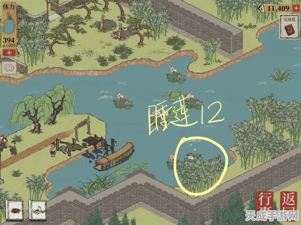 揭秘江南百景图钱塘门，睡莲秘境探寻指南