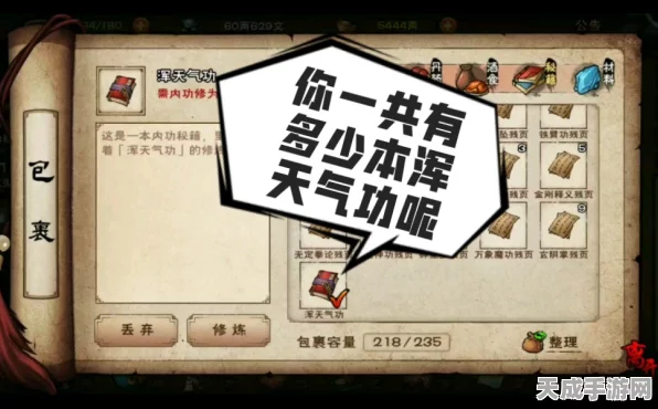 烟雨江湖绝学揭秘，浑天气功获取全攻略，助你称霸江湖！