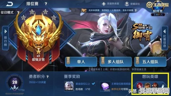 王者荣耀，组队开黑，与好友共赴峡谷荣耀之旅！