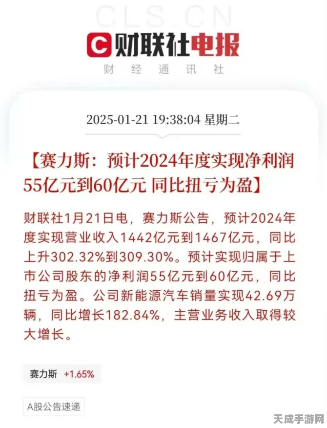 赛力斯手游帝国2024年预计盈利55亿至60亿，揭秘其背后的成功秘诀