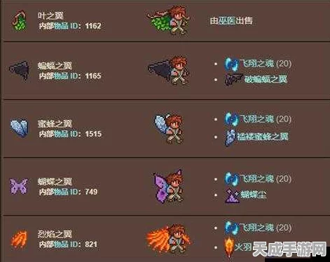 泰拉瑞亚探秘，揭秘精灵翅膀的合成秘籍与最新动态