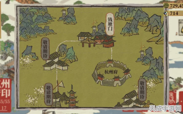 探秘江南百景图，钱塘门阿花位置全解析及游戏新动向