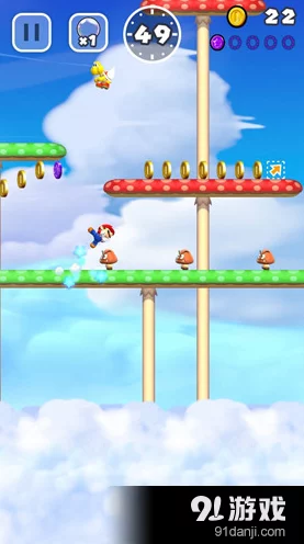 超级马里奥Run 4-3攻略，解锁黑金币与角色选择秘籍