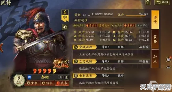 三国志战略版深度解析，郝昭加点策略，智力与武力如何抉择？