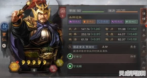 三国志大战深度攻略，天人曹仁战场传奇再现，新手专享福利大揭秘