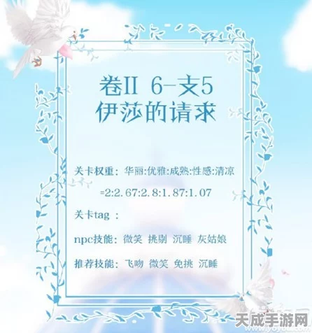 奇迹暖暖第二卷6-支5挑战攻略，伊莎的请求完美搭配指南