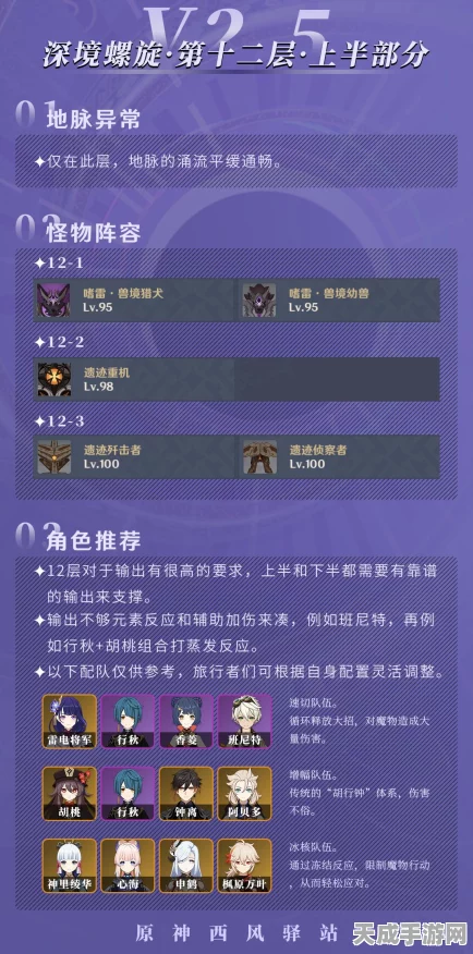 原神手游深境螺旋高效阵容搭配攻略，解锁高层挑战秘籍