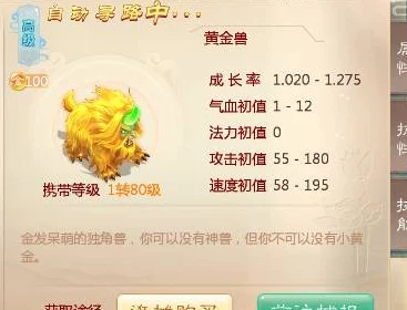 大话西游热血版深度攻略，揭秘黄金兽抗性提升秘籍，称霸竞技场
