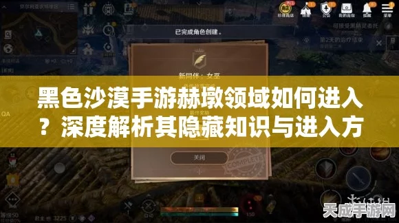 赫墩领域深度探索，黑色沙漠手游顶尖攻略与实战策略揭秘
