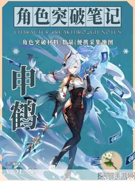 原神申鹤角色突破全揭秘，必备材料与高效获取途径