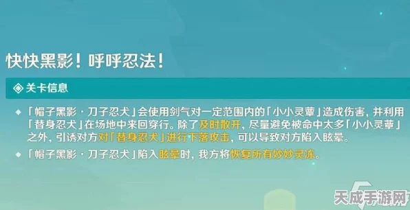 原神黑影忍法大揭秘，速通攻略与技巧全览