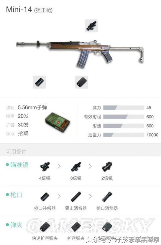 绝地求生刺激战场，MINI14枪械深度解析与实战配件搭配指南