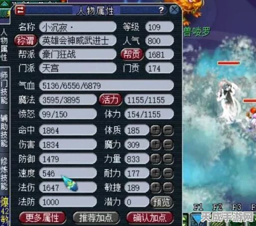 梦幻西游109级敏天宫角色，顶尖竞技场装备搭配全揭秘