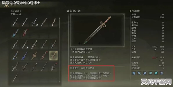 艾尔登法环终极探索，揭秘夜与火之剑获取攻略与属性详解