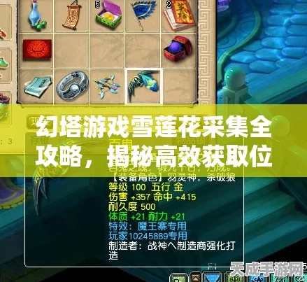 幻塔雪莲花采集攻略，全图分布与高效采集路线揭秘