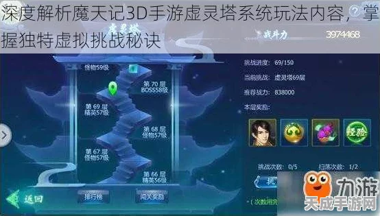 魔天记3D手游，虚灵塔挑战全攻略，解锁珍稀击败奖励！