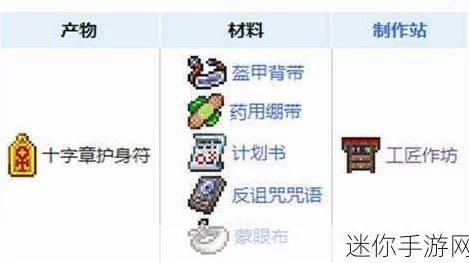 泰拉瑞亚深度攻略，揭秘十字章护身符的获取途径与实战应用