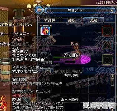 DNF手游，波提斯宠物深度攻略，技能特性与属性增益全揭秘