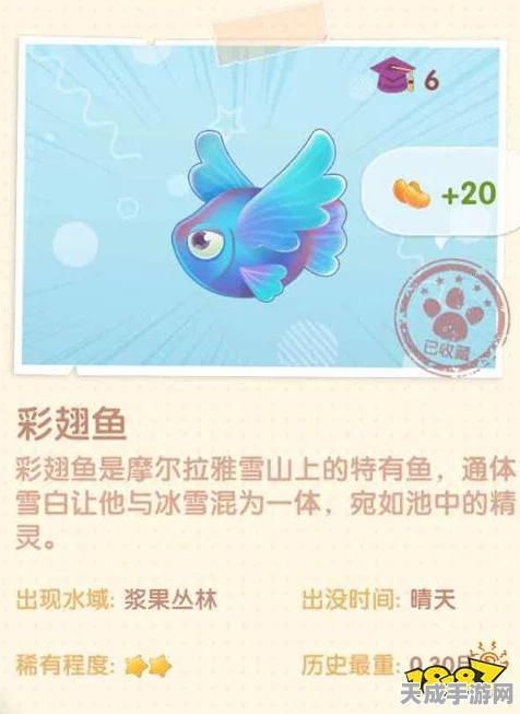 摩尔庄园手游，揭秘彩翅鱼珍稀踪迹与高效捕获攻略