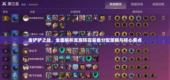 龙族霸业，金铲铲之战顶尖龙阵容揭秘，助你光速上分
