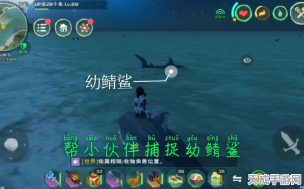 手游攻略，揭秘创造与魔法幼鲭鲨高效捕捉技巧