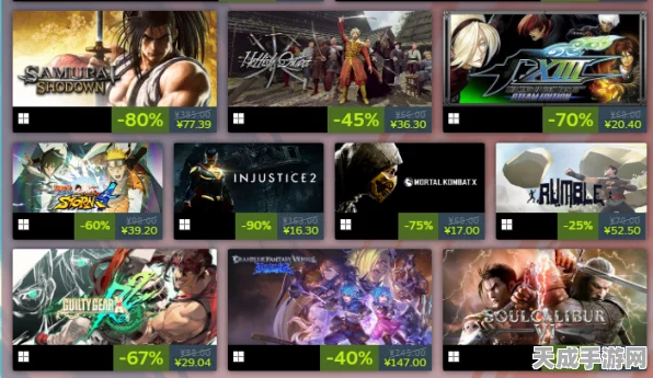 Steam商城格斗盛宴，多款经典格斗游戏限时大促，不容错过！