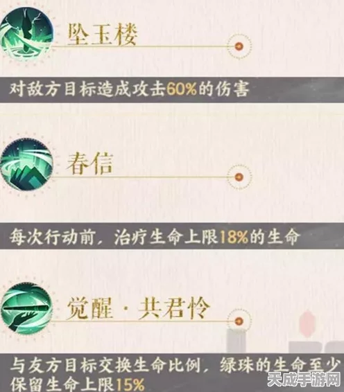忘川风华录，绿珠技能深度剖析，解锁战场新霸主！
