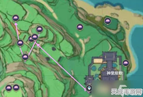 原神绯樱绣球采集全攻略，揭秘高效路线与采集技巧