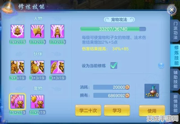 神武手游修炼秘籍，人物修炼全攻略与高效满修路径