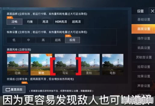 和平精英画面设置攻略，如何优化视觉体验，精准锁定敌人？