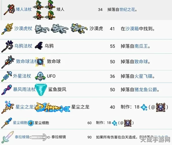 泰拉瑞亚揭秘，解锁星尘之龙与法杖武器的终极攻略