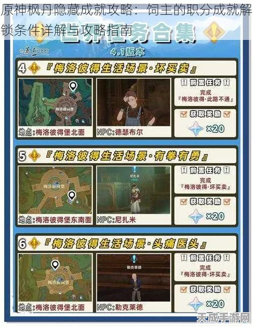 原神枫丹探索成就全攻略，解锁隐藏任务与宝箱秘籍