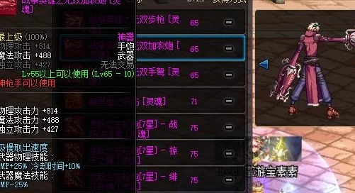 DNF手游漫游65级武器精选指南，打造顶尖枪手必备利器
