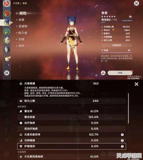 原神深度解析，香菱毕业属性面板揭秘，助你打造顶级火系战将