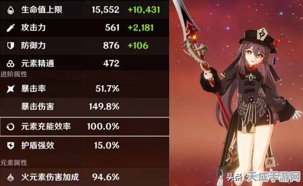 原神胡桃驻场深度剖析，天赋加点与主词条优选策略，战力飙升秘籍