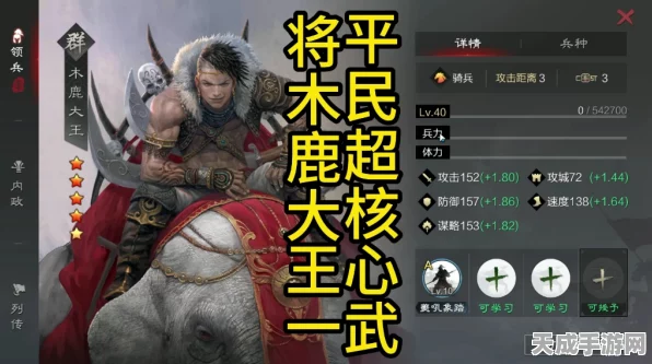 手游攻略揭秘，轻松解锁攻城掠地木鹿大王，称霸之路由此开启！