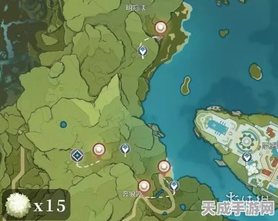 原神探索揭秘，奔狼岭四石灯精准定位与解谜攻略