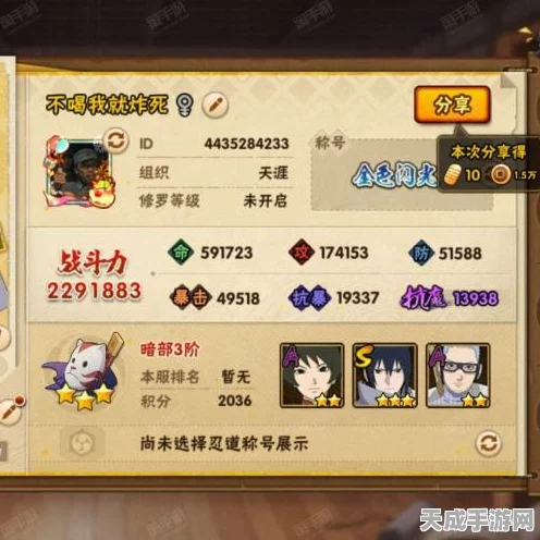 火影忍者手游V10玩家必看，高招返利S忍获取全解析