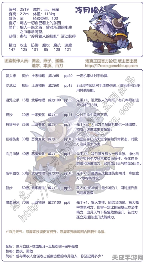 洛克王国珍稀宠物攻略，揭秘冷月狼人高效捕获技巧！