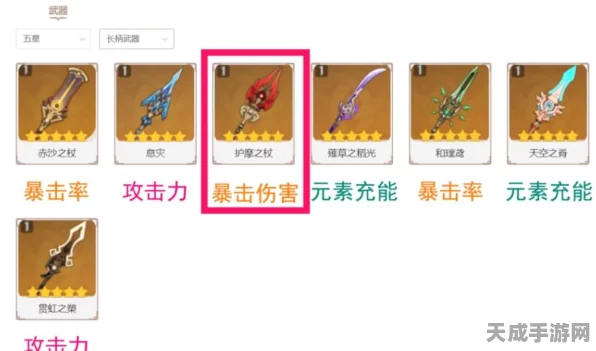 原神五星武器排行榜大揭秘，顶尖神兵花落谁家？