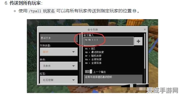 我的世界高手秘籍，掌握TP指令，轻松传送队友新技巧！