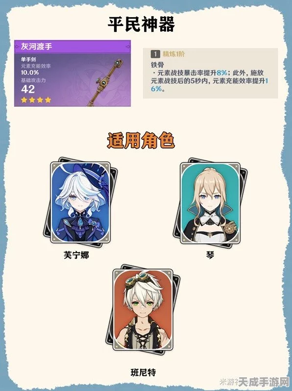 原神灰河渡手，揭秘全新调配角色阵容与技能特色