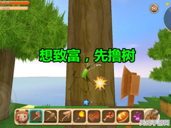 迷你世界高手必备，落叶松木板制作秘籍，松木速采与合成技巧大公开