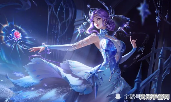 王者荣耀甄姬冰雪圆舞曲皮肤特效全面升级，绝美细节曝光！