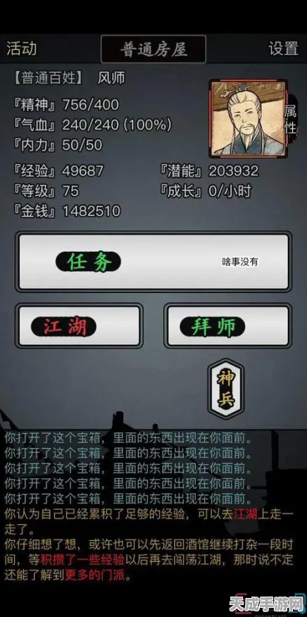 放置江湖深度揭秘，内力修炼秘籍与实战应用全攻略