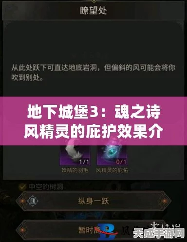 地下城堡3魂之诗，揭秘风精灵庇护，深度攻略助你征服黑暗世界